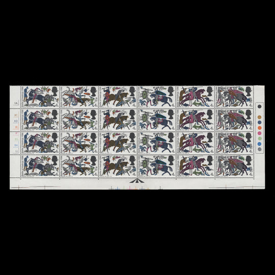 Great Britain 1966 (Variety) 4d Hastings ordinary block missing olive-green