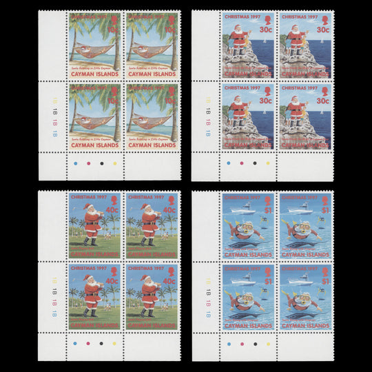 Cayman Islands 1997 (MNH) Christmas plate blocks