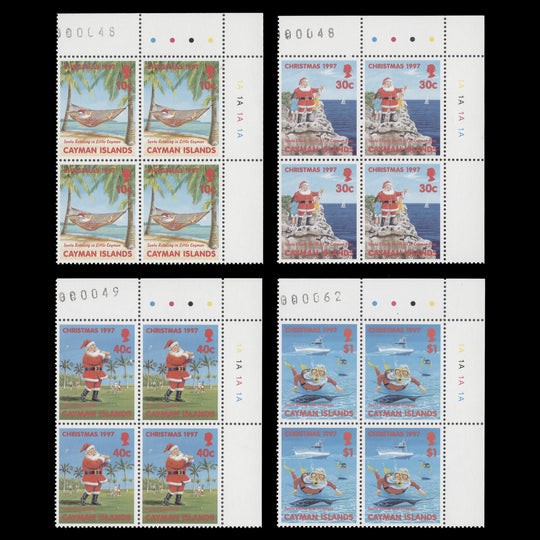 Cayman Islands 1997 (MNH) Christmas plate blocks