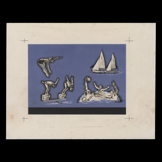 Jamaica 1962 (Artwork) Central American & Caribbean Games watercolour essay