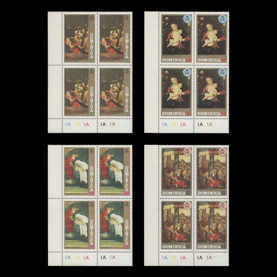 Dominica 1972 (MNH) Christmas plate blocks
