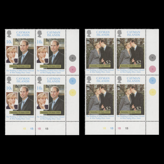 Cayman Islands 1999 (MNH) Royal Wedding plate blocks