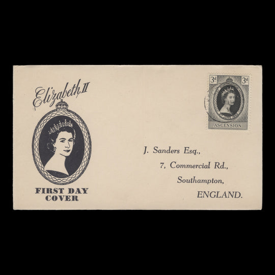 Ascension 1953 (FDC) 3d Coronation