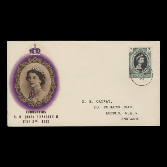 Dominica 1953 (FDC) 2c Coronation, GPO