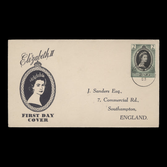 Dominica 1953 (FDC) 2c Coronation, GPO
