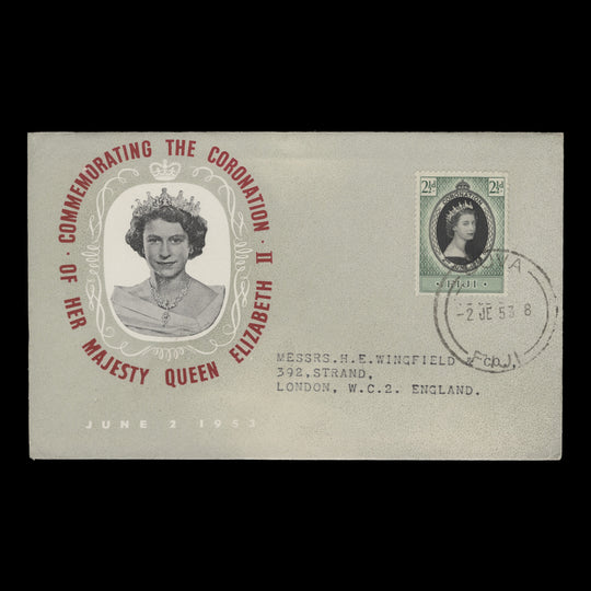 Fiji 1953 (FDC) 2½d Coronation, SUVA