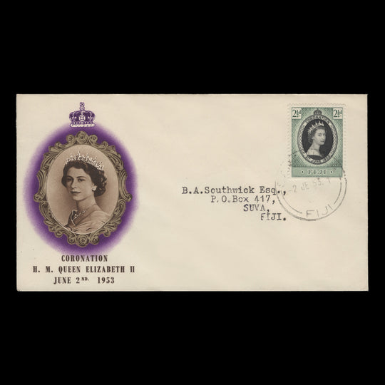 Fiji 1953 (FDC) 2½d Coronation, SAMABULA