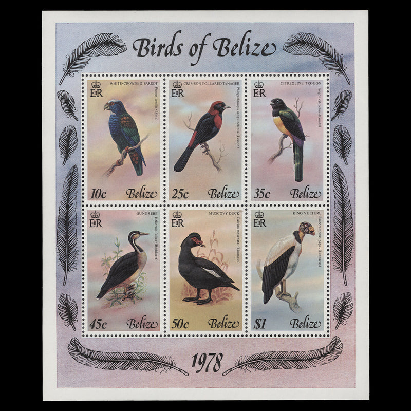 Belize 1978 (MNH) Birds miniature sheet