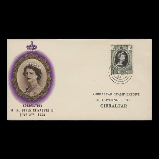 Gibraltar 1953 (FDC) ½d Coronation
