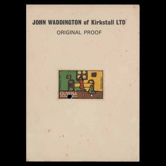 Guyana 1971 (Proof) 5c Christmas imperf single on presentation card