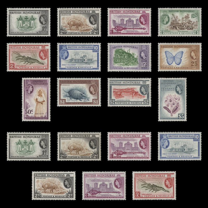 British Honduras 1953 (MLH) Definitives