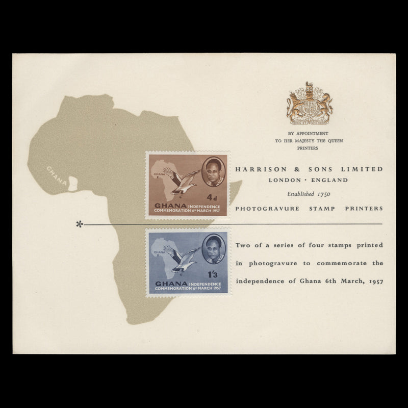 Ghana 1957 Independence Commemoration presentation card