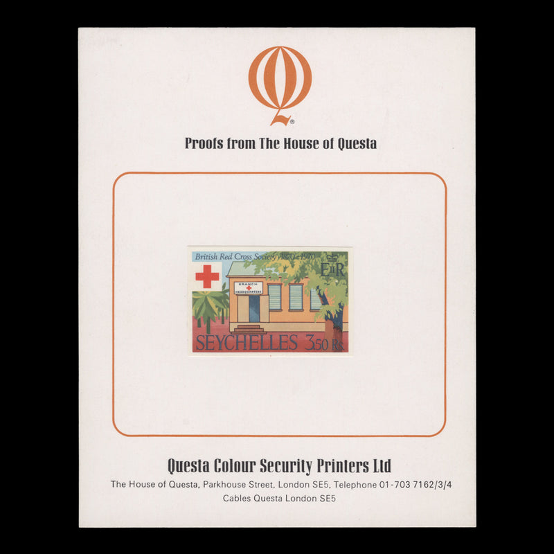 Seychelles 1970 (Proof) R3.50 Red Cross Centenary imperf single