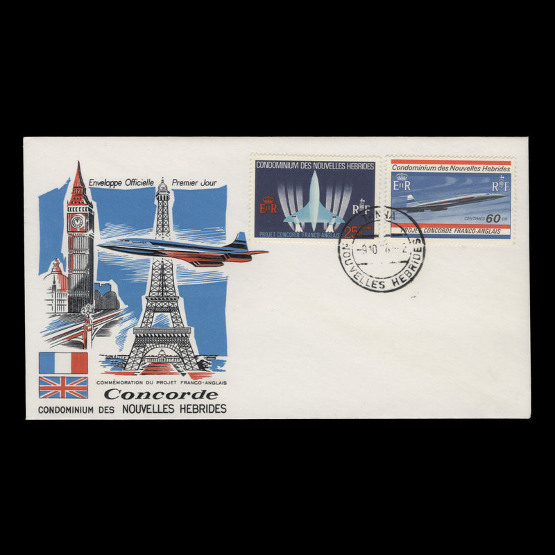 Nouvelles Hebrides 1968 (FDC) Anglo-French Concorde Project, TANNA