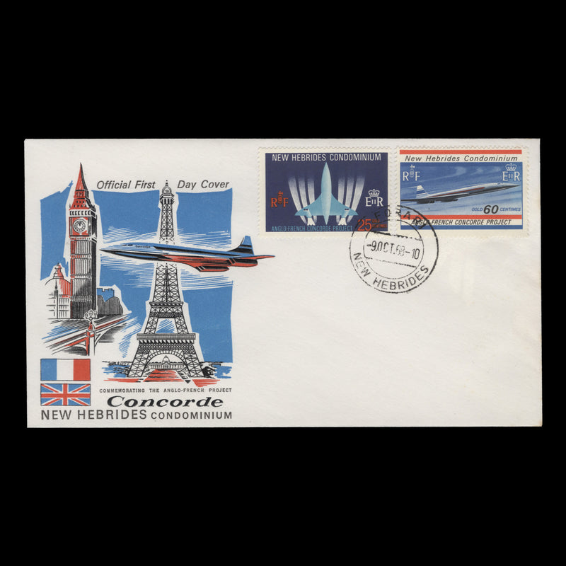 New Hebrides 1968 (FDC) Anglo-French Concorde Project, FORARI
