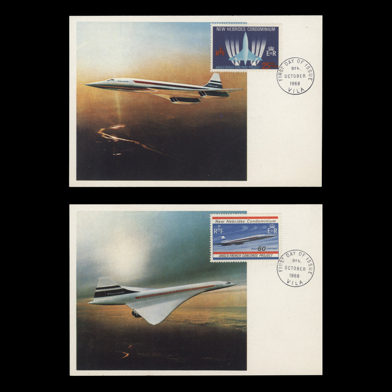 New Hebrides 1968 (FDC) Anglo-French Concorde Project, VILA