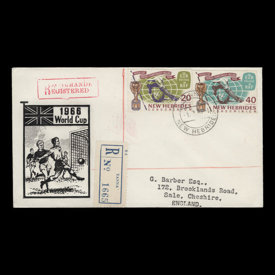 New Hebrides 1966 (FDC) World Cup Football Championship, TANNA