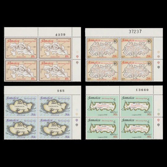 Jamaica 1976 (MNH) Sixteenth Century Maps traffic light blocks
