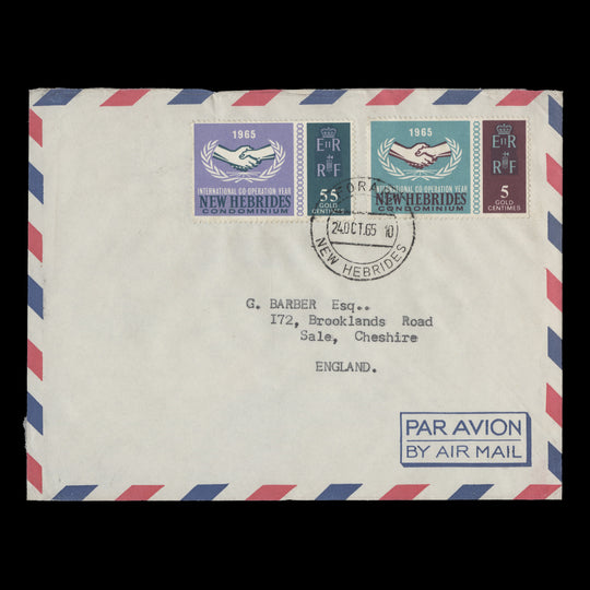 New Hebrides 1965 (FDC) International Cooperation Year, FORARI