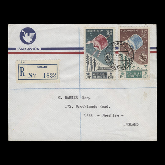 Nouvelles Hebrides 1965 (FDC) ITU Centenary, FORARI