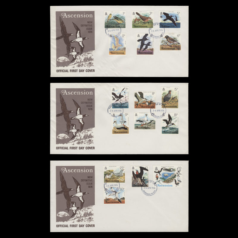 Ascension 1976 Birds Definitives illustrated first day covers