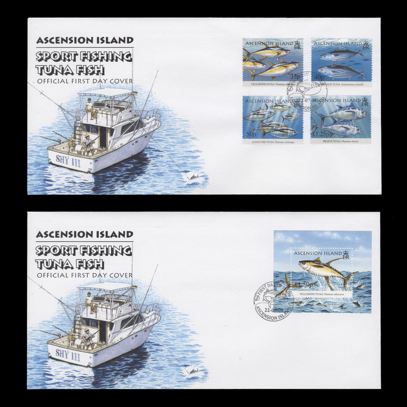 Ascension 2005 Sport Fishing, Tuna Fish illustrated first day covers