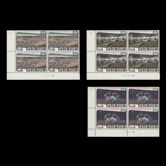 Ascension 1976 (MNH) American Revolution Bicentenary plate blocks