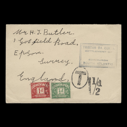 Tristan da Cunha 1949 Type X cacheted cover to England. SGC12