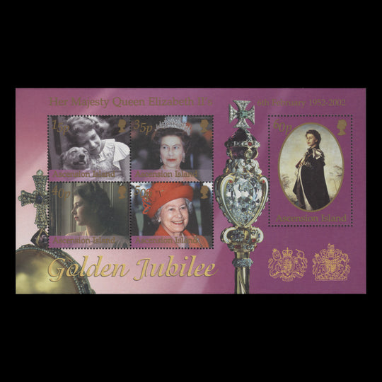 Ascension 2002 (MNH) Golden Jubilee miniature sheet