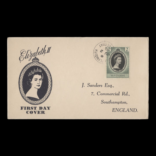 Montserrat 1953 (FDC) 2c Coronation