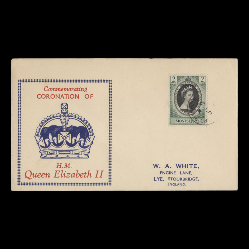 Montserrat 1953 (FDC) 2c Coronation