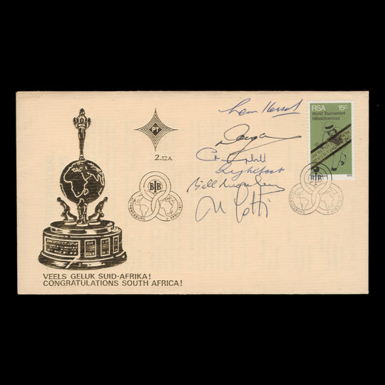 South Africa 1976 World Bowls Championship Winners signed first day cover