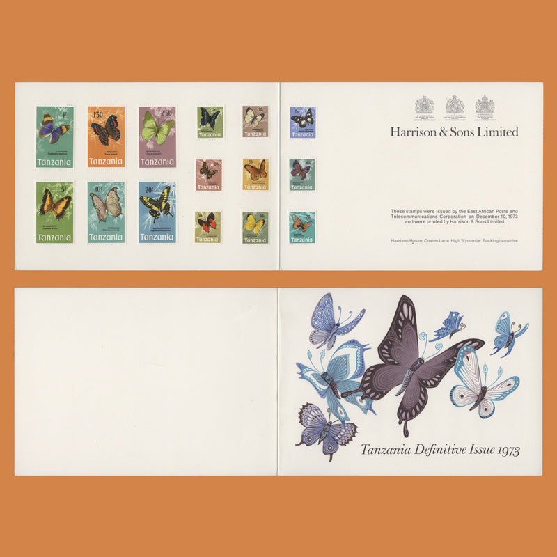 Tanzania 1973 Butterflies Definitives presentation folder