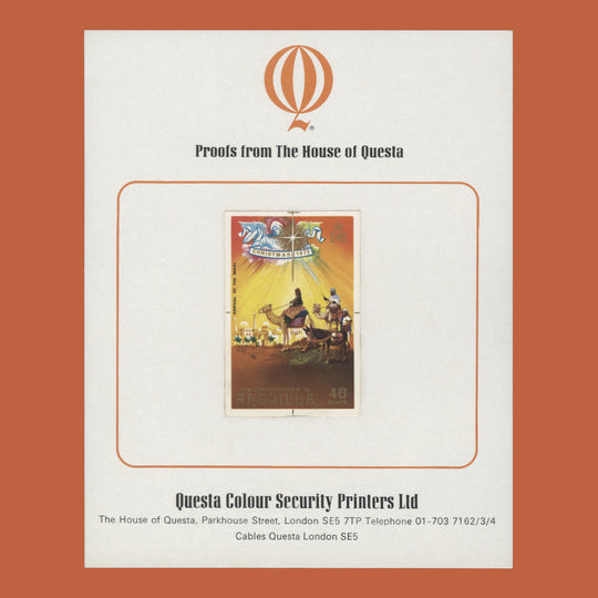 Anguilla 1972 (Proof) 40c Christmas imperf single with unadopted colour scheme