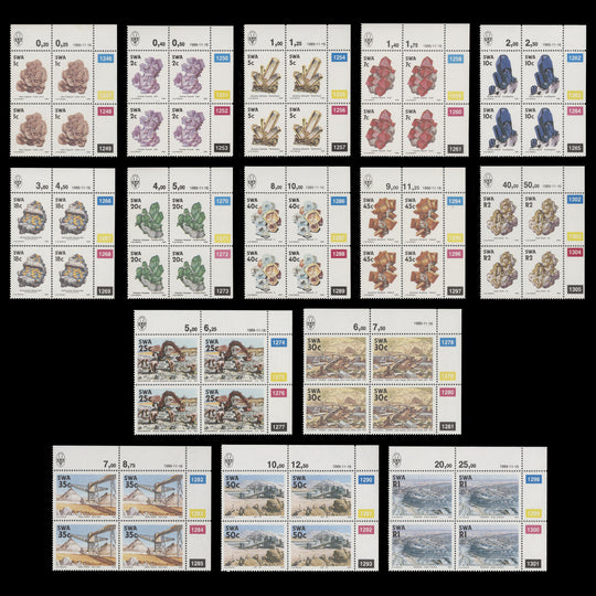 South West Africa 1989 (MNH) Minerals Definitives cylinder blocks
