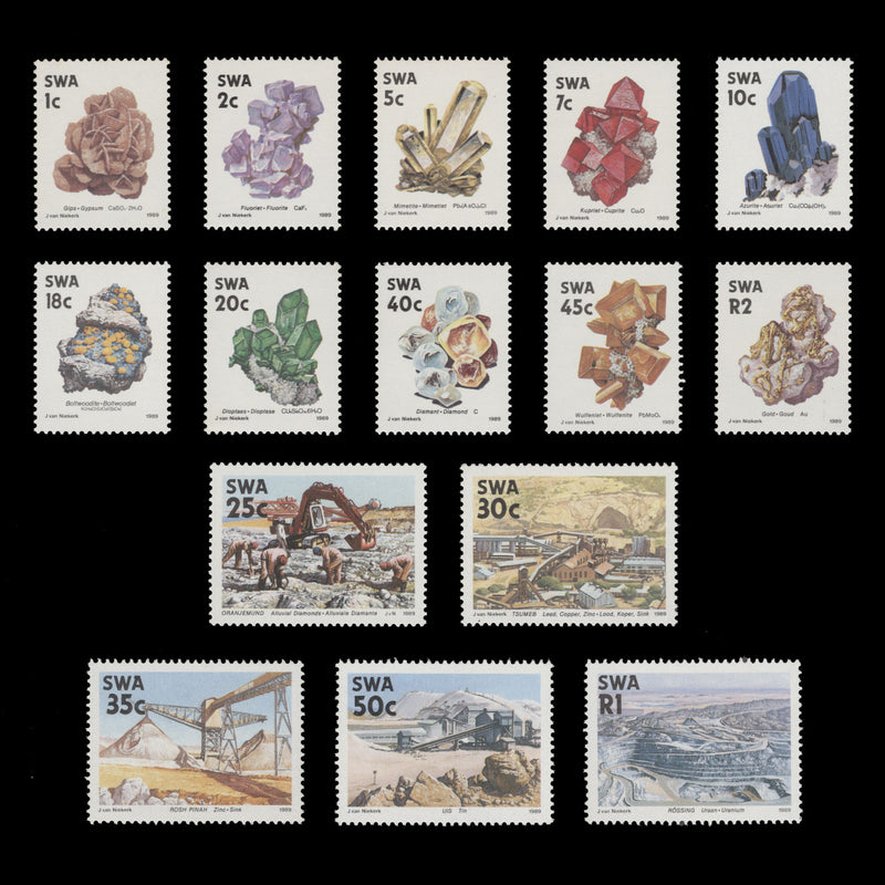 South West Africa 1989 (MNH) Minerals Definitives