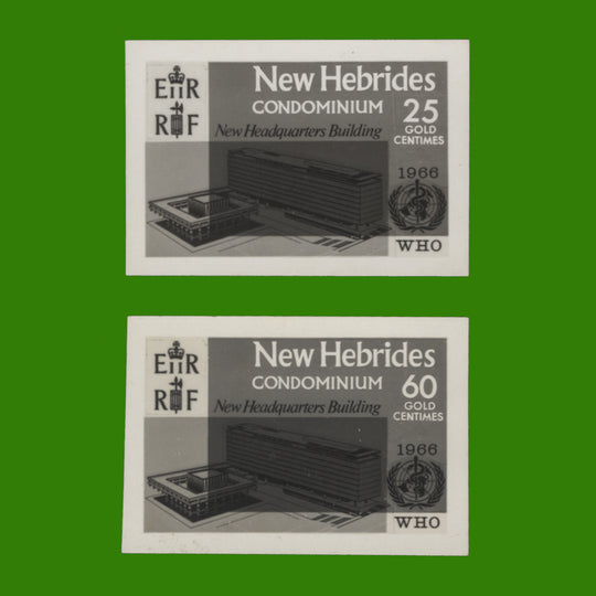 New Hebrides 1966 Inauguration of WHO Headquarters photographic proofs
