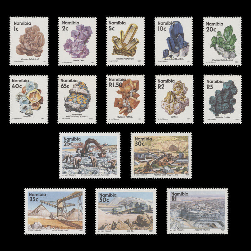 Namibia 1991 (MNH) Minerals Definitives