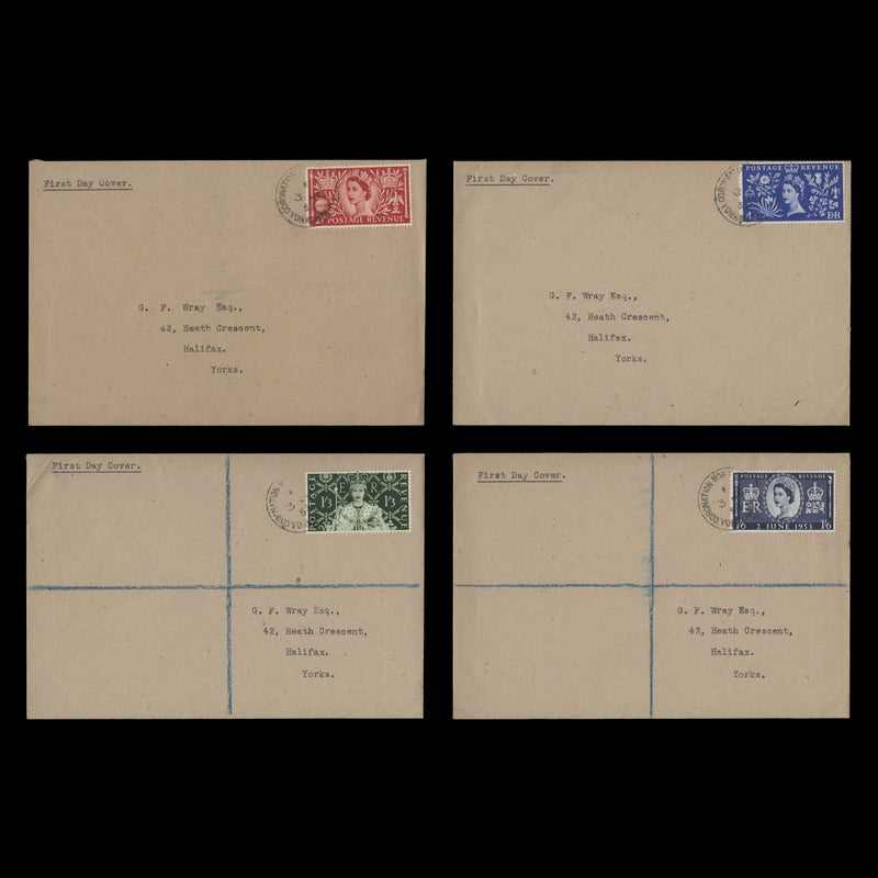 Great Britain 1953 Coronation first day covers, CORONATION RD