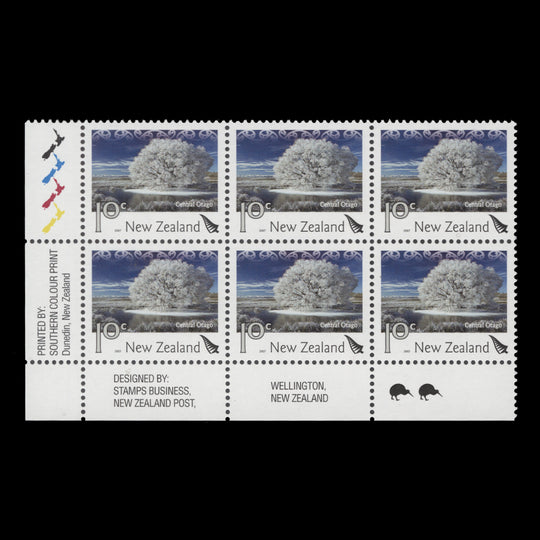 New Zealand 2007 (MNH) 10c Central Otago imprint/reprint 2 block
