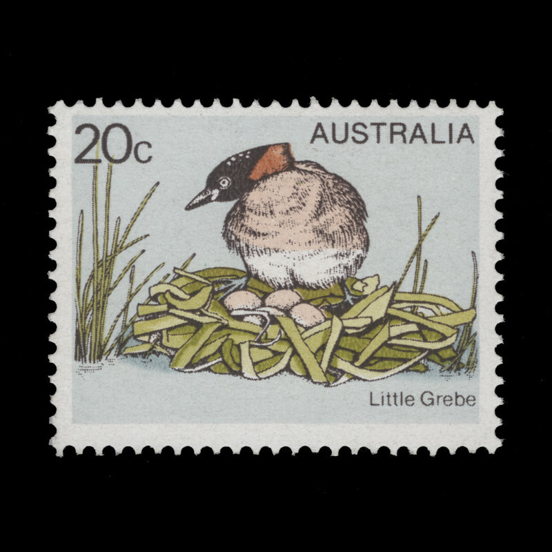 Australia 1978 (Error) 20c Little Grebe missing yellow. SG673a