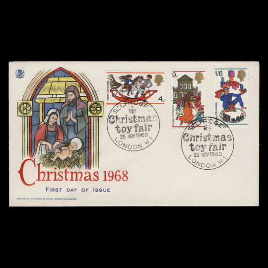 Great Britain 1968 Christmas first day cover, SELFRIDGES TOY FAIR