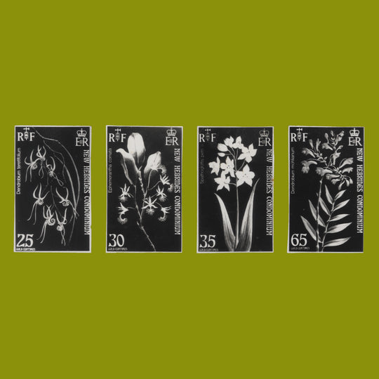 New Hebrides 1973 Orchids photographic proofs