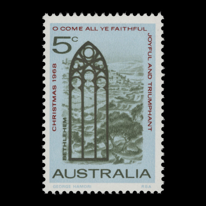 Australia 1968 (Variety) 5c Christmas missing gold