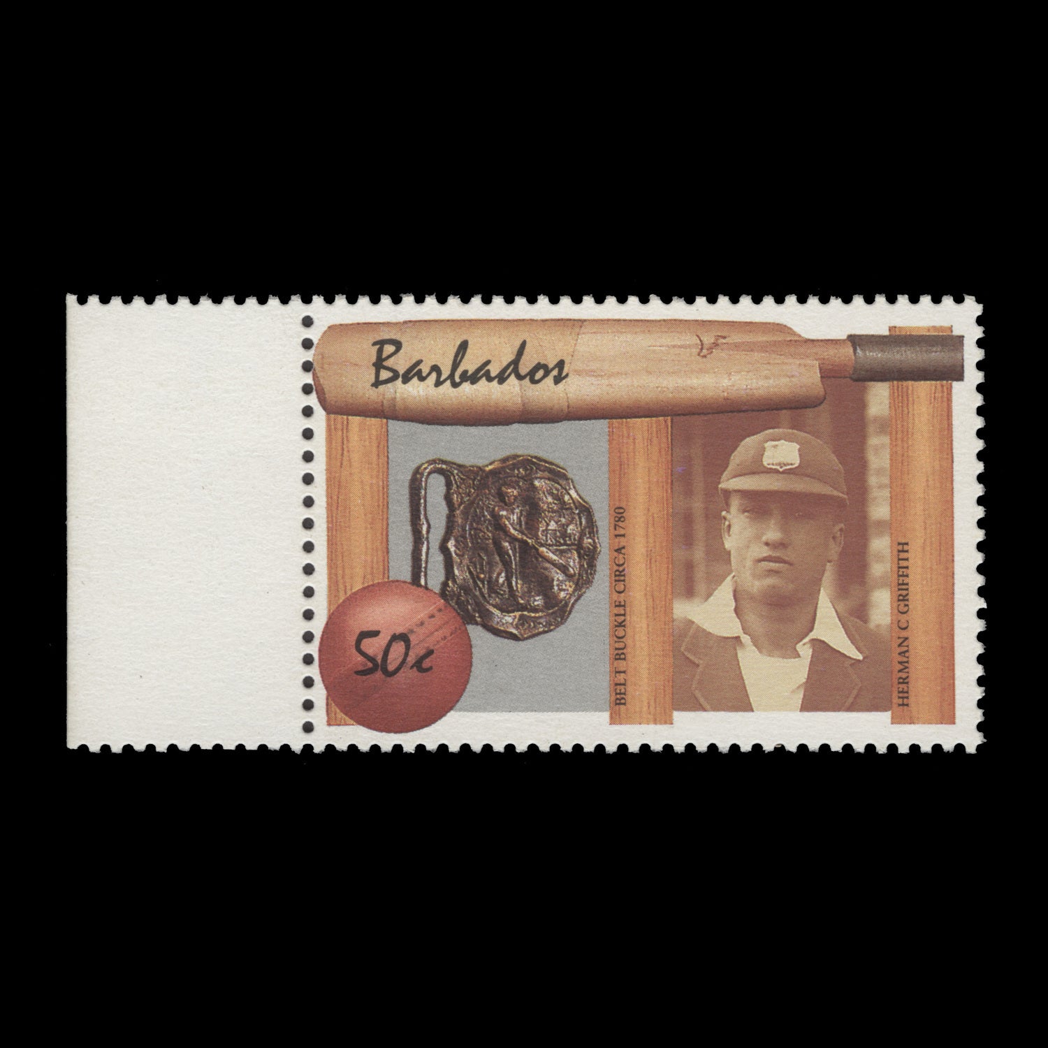 Barbados 1988 (Variety) 50c Herman C Griffith portrait error. SG856a ...