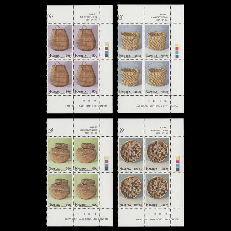 Namibia 1997 (MNH) Basket Work plate blocks
