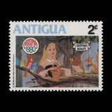Antigua 1980 (Variety) 2c Christmas, Sleeping Beauty with black double