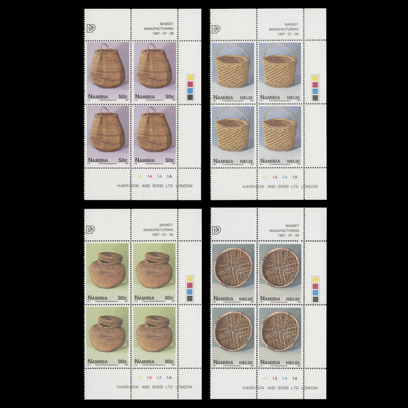 Namibia 1997 (MNH) Basket Work plate blocks