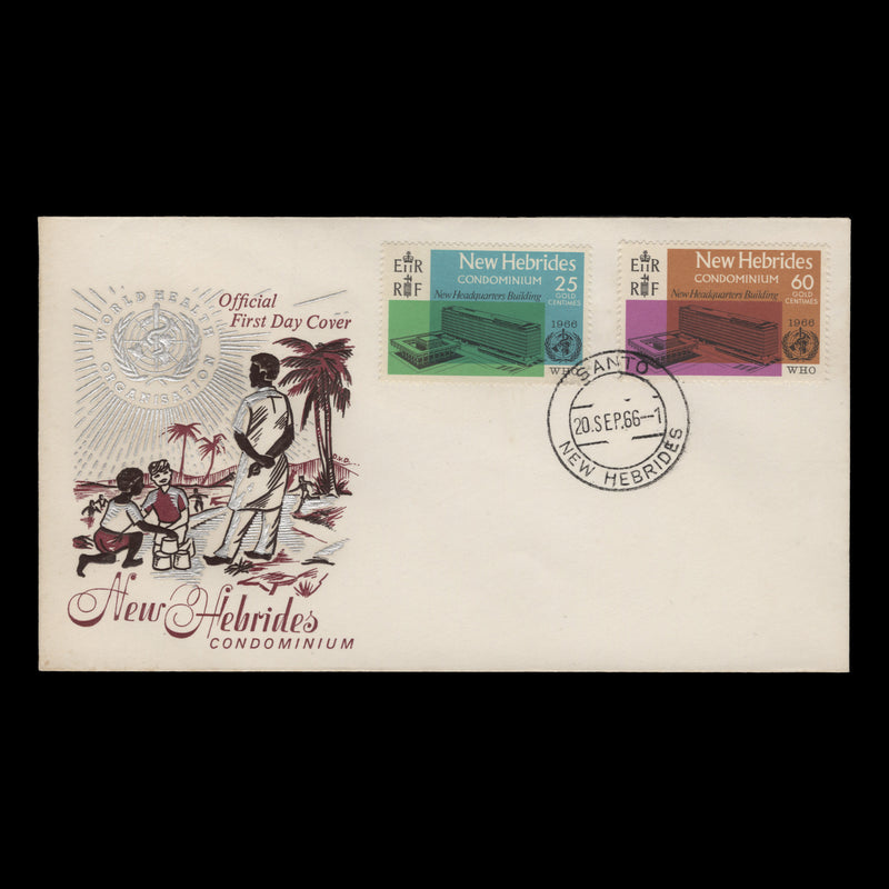 New Hebrides 1966 (FDC) Inauguration of WHO Headquarters, SANTO