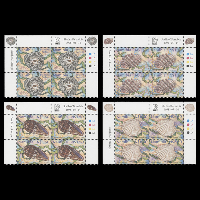 Namibia 1998 (MNH) Shells plate blocks